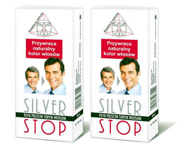 2x SilverStop 200ml Remedium Natury preparat na siwe włosy pakiet (1)
