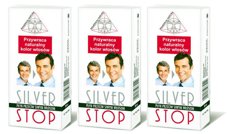3x SilverStop 200ml Remedium Natury na siwe włosy (1)